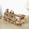 3D Wooden Puzzles For Adult DIY Model Block Kits Movable Steam Train Car Assembly Handmade Toy Hobby Creative Teen Kid Gift