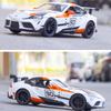 Масштаб 1/32 Toyota Supra GT4 Concept, литая под давлением модель автомобиля, игрушечный автомобиль с откатным механизмом, звуком и светом для детей, коллекция подарков для мальчиков и девочек