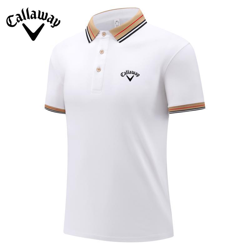 Callaway Лето 2025 года, новая вышитая деловая повседневная рубашка поло с лацканами, удобная новая рубашка поло для пары
