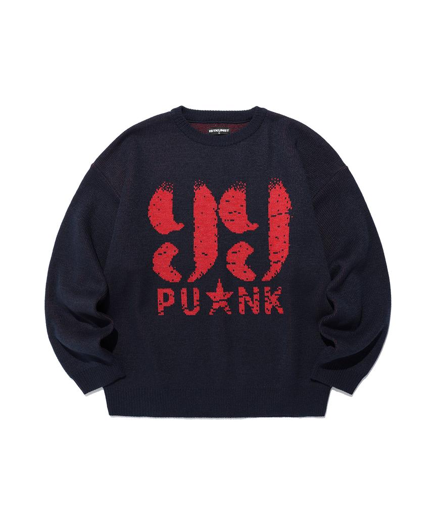 ISTKUNST 99 Punk Knit_Navy(Ik2Efmk601A)