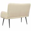 2 Seater Sofa Cream 115 x 61 x 87 cm Fabric