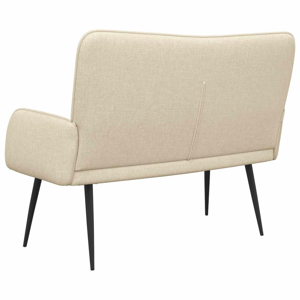 2 Seater Sofa Cream 115 x 61 x 87 cm Fabric