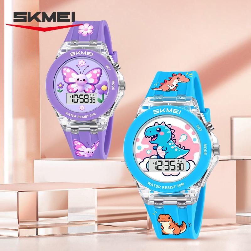SKMEI 2646 Светящийся Таймер Цветные Часы Reloj Niño Новые Счастливые Мультяшные Узоры Часы для Девочки Мальчика Серия для Детей Электронные