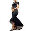 New Women's Long Dress European American Fashion Sexy Bodycon Mermaid Formal Evening Gown Black Party Maxi Dress