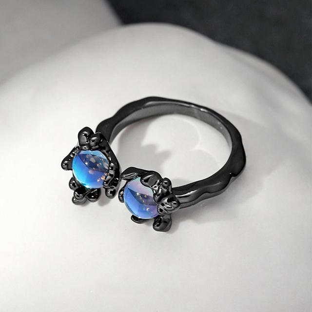 Модные блестящие фиолетовые стразы, открывающиеся кольца для пар для женщин и мужчин, винтажное регулируемое кольцо с кристаллами и звездами, ювелирные изделия Y2K