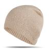 Rhinestone Decor Knitted Hat Stylish & Shiny Beanies Hat Casual Winter Fall Hat  Outdoor Streetwear