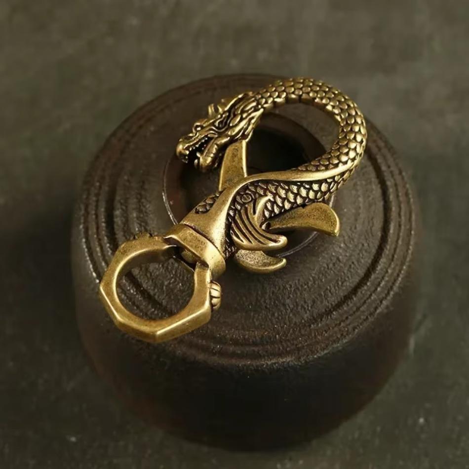 1Pcs Phoenix Buckle Brass Creative Eagle Buckle Keychain Waist Hanging Chain Pendant Personalized Retro Gift Chinese Style Brass