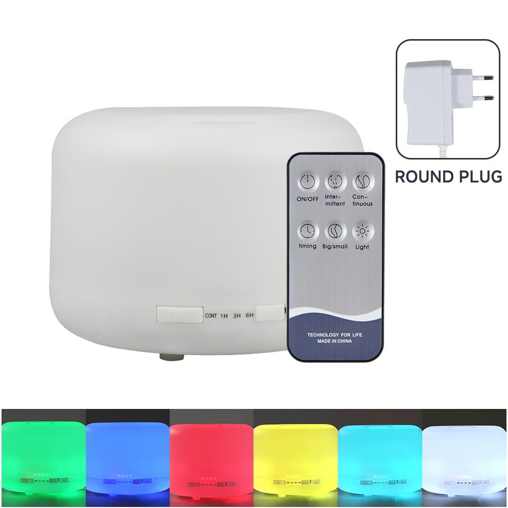Essential Oil Diffuser 500ml Aroma Diffuser Ultrasonic Air Humidifier With 7 Color LED Lights Diffuser Sprayer For Home Office