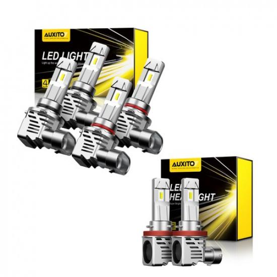 AUXITO LED Headlight Bulbs High/Low Beam/Fog Light H7 H4 H13 9007 9005 H1 9004 B