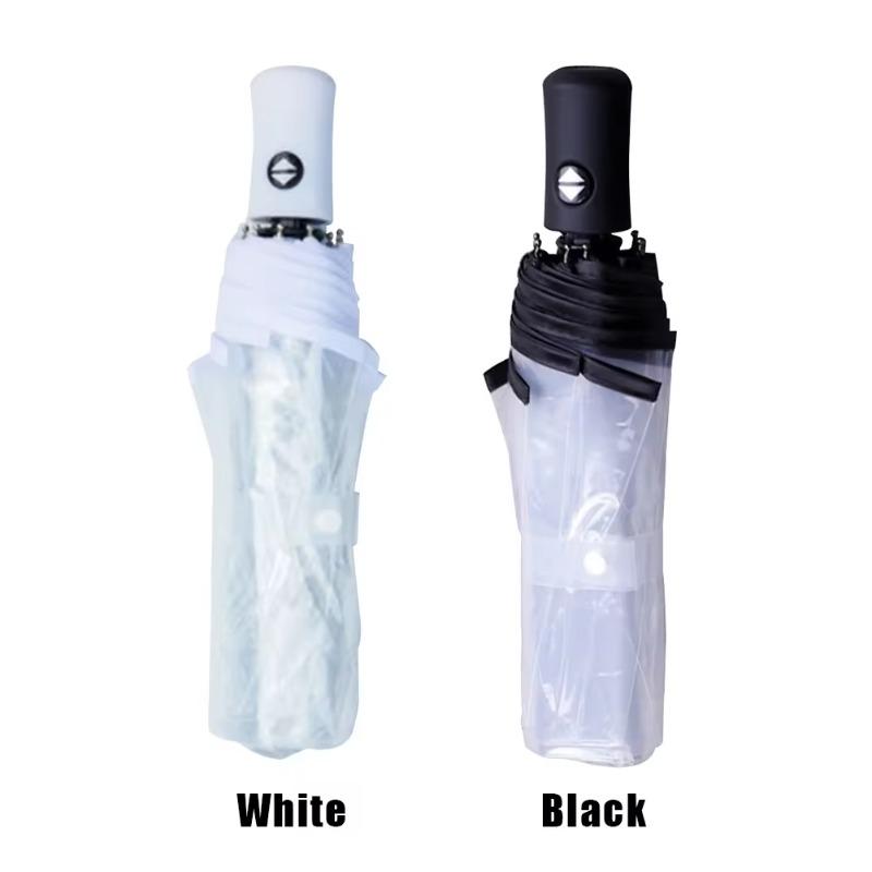 Портативный прозрачный автоматический зонт тройной складной противоветровой модный прочный пляжный уличный полностью дорожный пузырьковый купол подарок