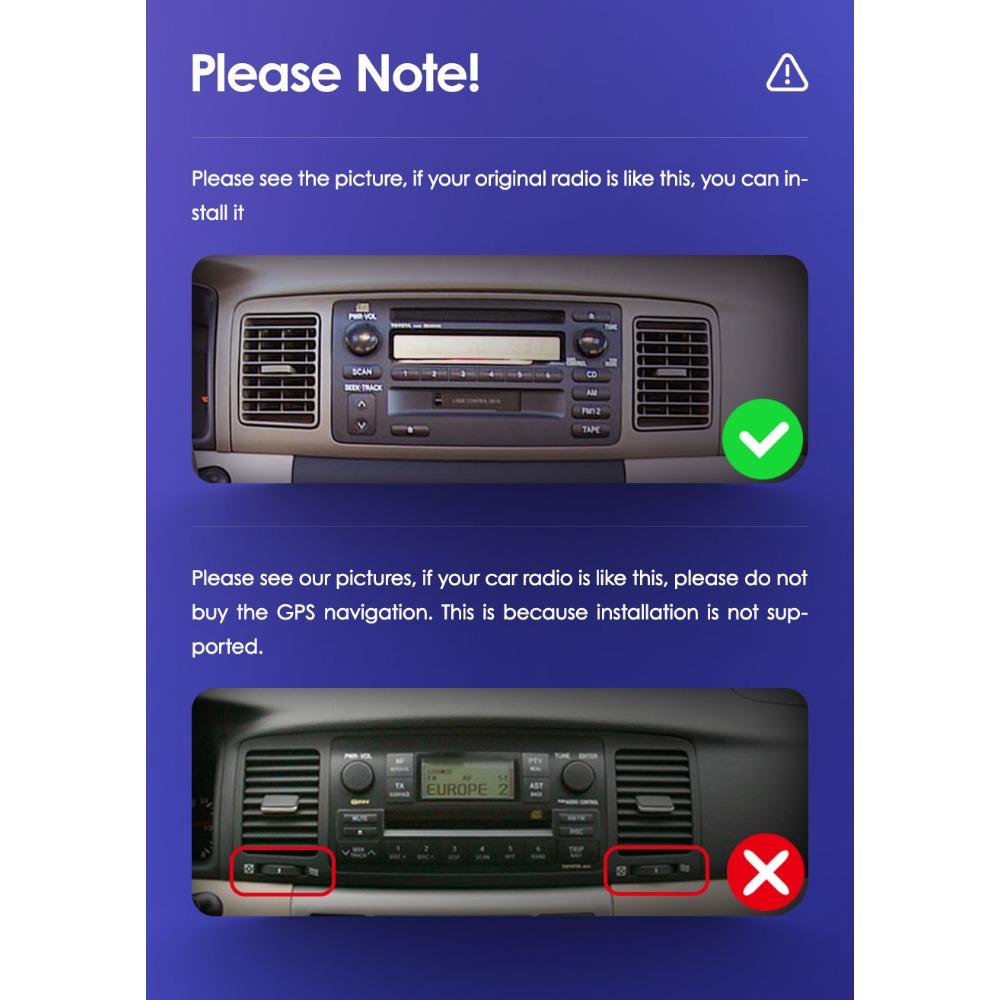 Android Car Radio For Toyota Corolla Fielder E120 2000-2004 Multimedia Player Head Unit Stereo GPS Navigation BT WIFI 1+16GB