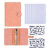 2026 Budget Binder A6 PU Leather Notebook Cash Envelopes System Set Clip-On Binder Pockets For Money Saving Bill Organizer Gifts