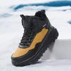 Fashion PARZIVAL Winter Men Boots Waterproof Leather Hiking Shoes Casual Sneakers Male Ankle Boots Outdoor Plush Warm Snow Hiking Boots