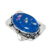 Natural Blue Triplet Opal Gemstone 925 Sterling Silver Jewelry Ring Size 8 Q8y86