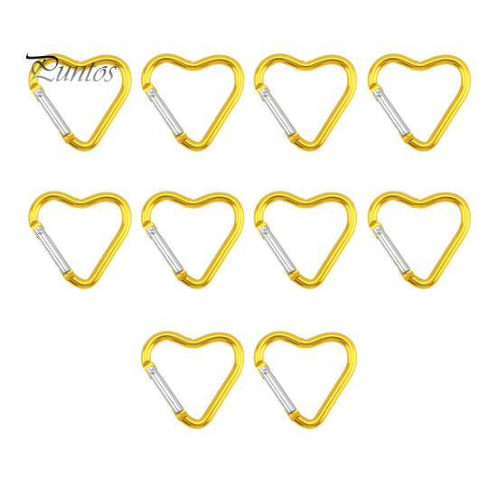 20 шт. карабин в форме сердца, прочный алюминиевый брелок, зажим, пружинный крючок, пряжка для рюкзака, бутылка для воды, аксессуары для кемпинга на открытом воздухе