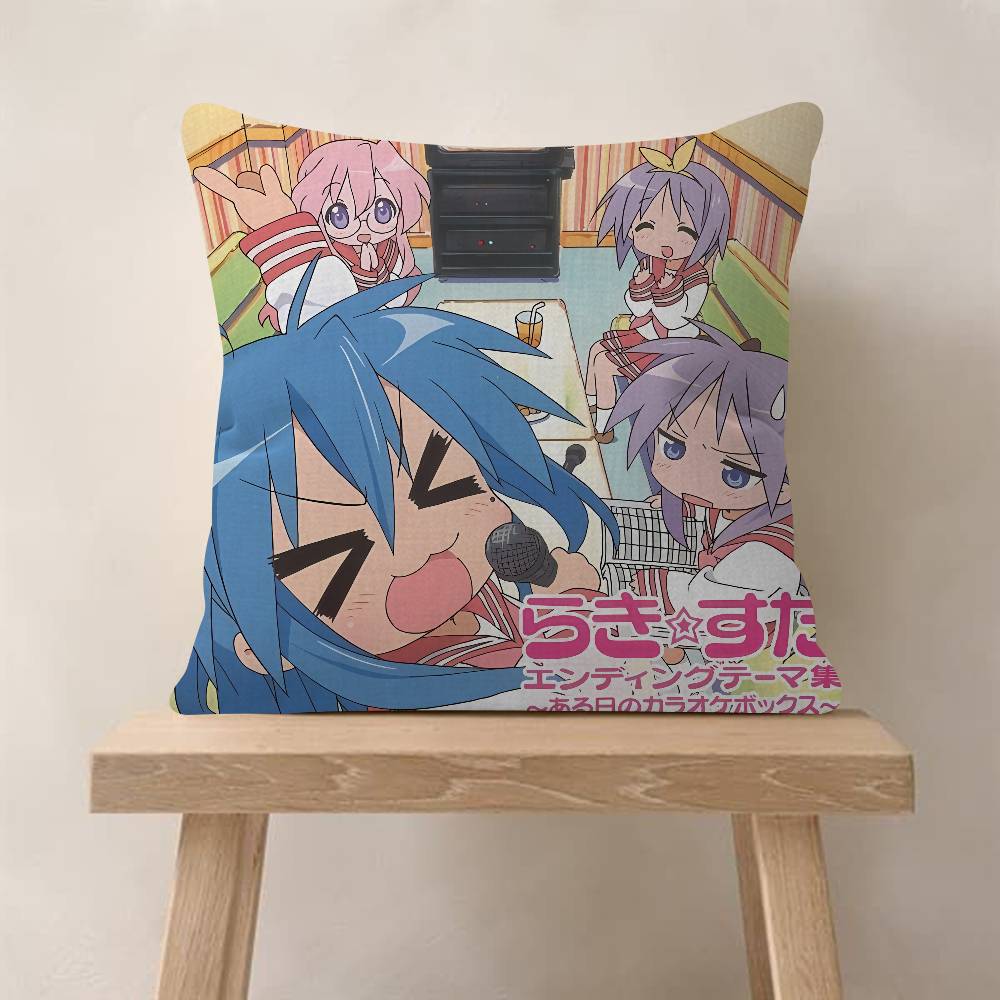 Pillow Case Fashion Square Pillowcase Bedroom Sofa Room Ins Decoration Leisure Anime LLucky SStar