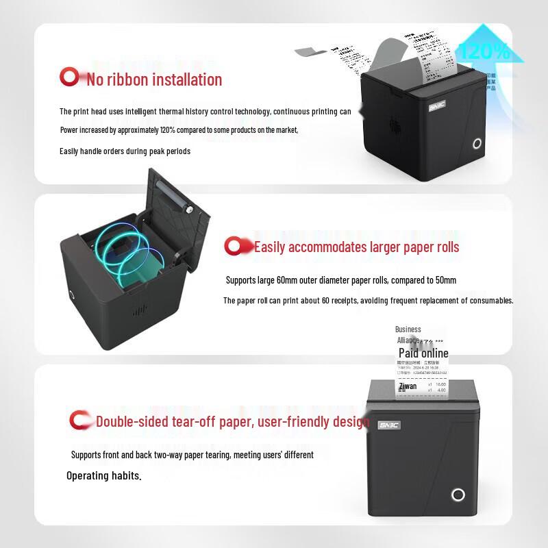 SNBC BP56/R018 58mm Thermal Receipt Printer CN plug (adapter included)