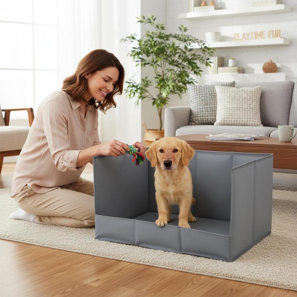 Лоток для щенков с высокими бортиками, портативный, складной, водонепроницаемый, горшок-тренажер для щенков, туалет для собаки, для дома, квартиры, гостиной, на улице