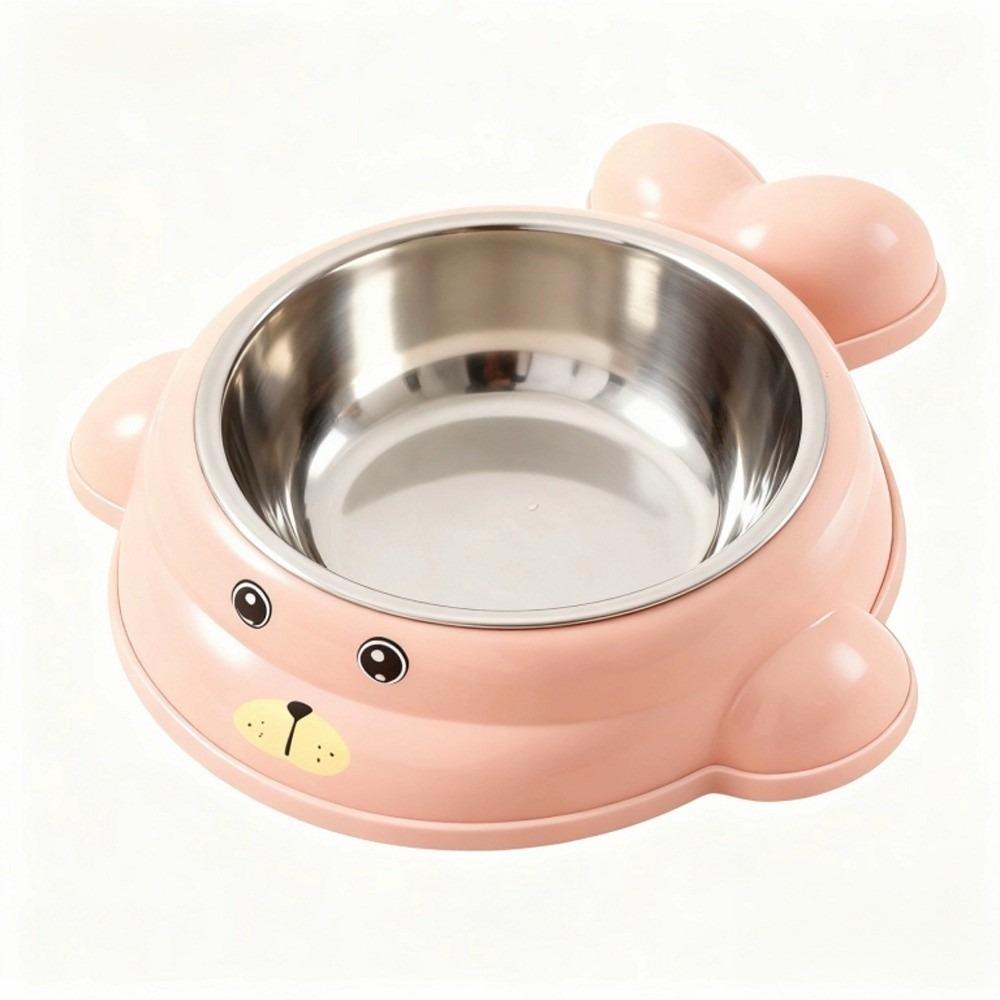 Милая нескользящая миска для кошек из нержавеющей стали, предотвращающая удушье, прочная миска для корма для собак, устойчивая, мультяшная, предотвращающая проливание, кормушка для домашних животных для кошек и собак