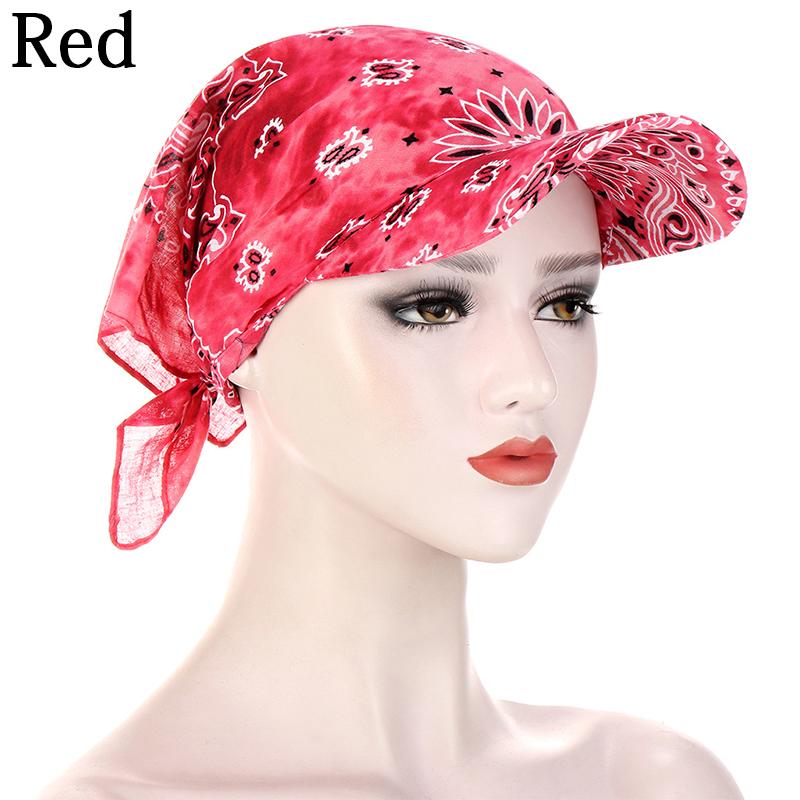 1PC Leisure Sunscreen Hedging Cap Peaked Cap Printed Bandana Scarf For Women Men Outdoor Supplies EMA