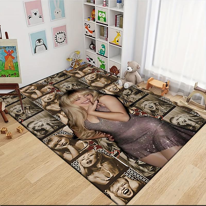 Golden Hair Dream Carpet Rug Soft Washable Antislip Home Living Room Sofa Mats Personalized Christmas Rug