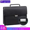 Genuine Leather Men's Anti-Theft Briefcase with Password Lock - Large Capacity Office and Computer Bag