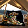 1pc Colorful DogOutdoor Blanket, Soft And Comfortable Blanket, Casual Warm Outdoor Blanket, Good Birthday Gift yy260328060