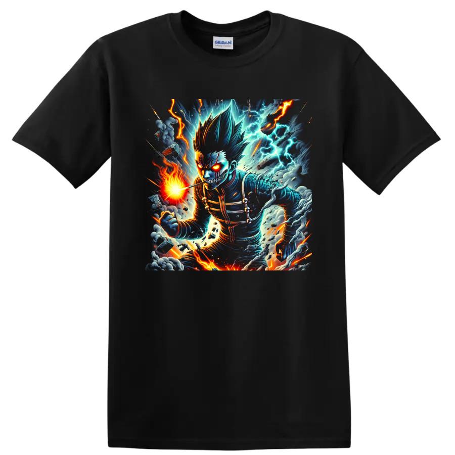 Cosmic Garou T Shirt Anime Warrior w/ Lightning Fire Graphic Art Tee Gift Fan