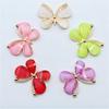 10pcs Cute Butterfly Alloy Jewelry Accessories Stained Glass Costume Decoration Metal Buttons