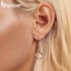 BAMOER Гипоаллергенные серьги-кольца из стерлингового серебра 925 пробы, Танцующие сверкающие серьги-пусеты для женщин