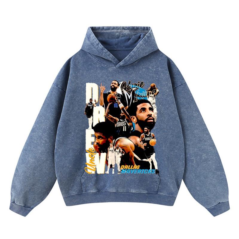 Oversized Hooded Cotton Sweatshirt With Batik Print Vintage Streetwear Men Winter Loose Fit