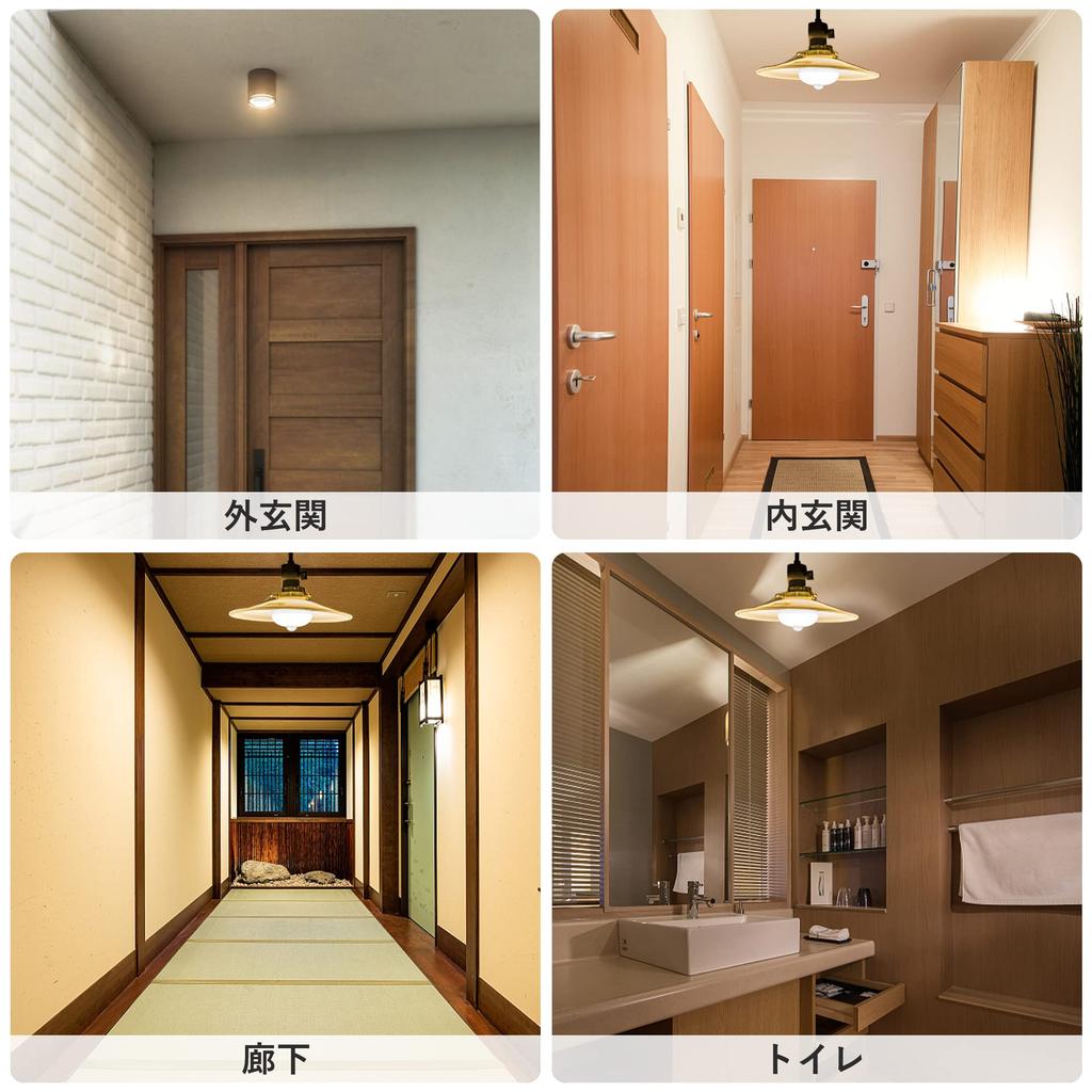 aurogeek Motion Sensor Light Bulb, LED Bulb, E17 Base, 4.2W, 40W Equivalent, Warm White, 500LM, 2700K, Automatic OnOff, for Hallway Lighting,