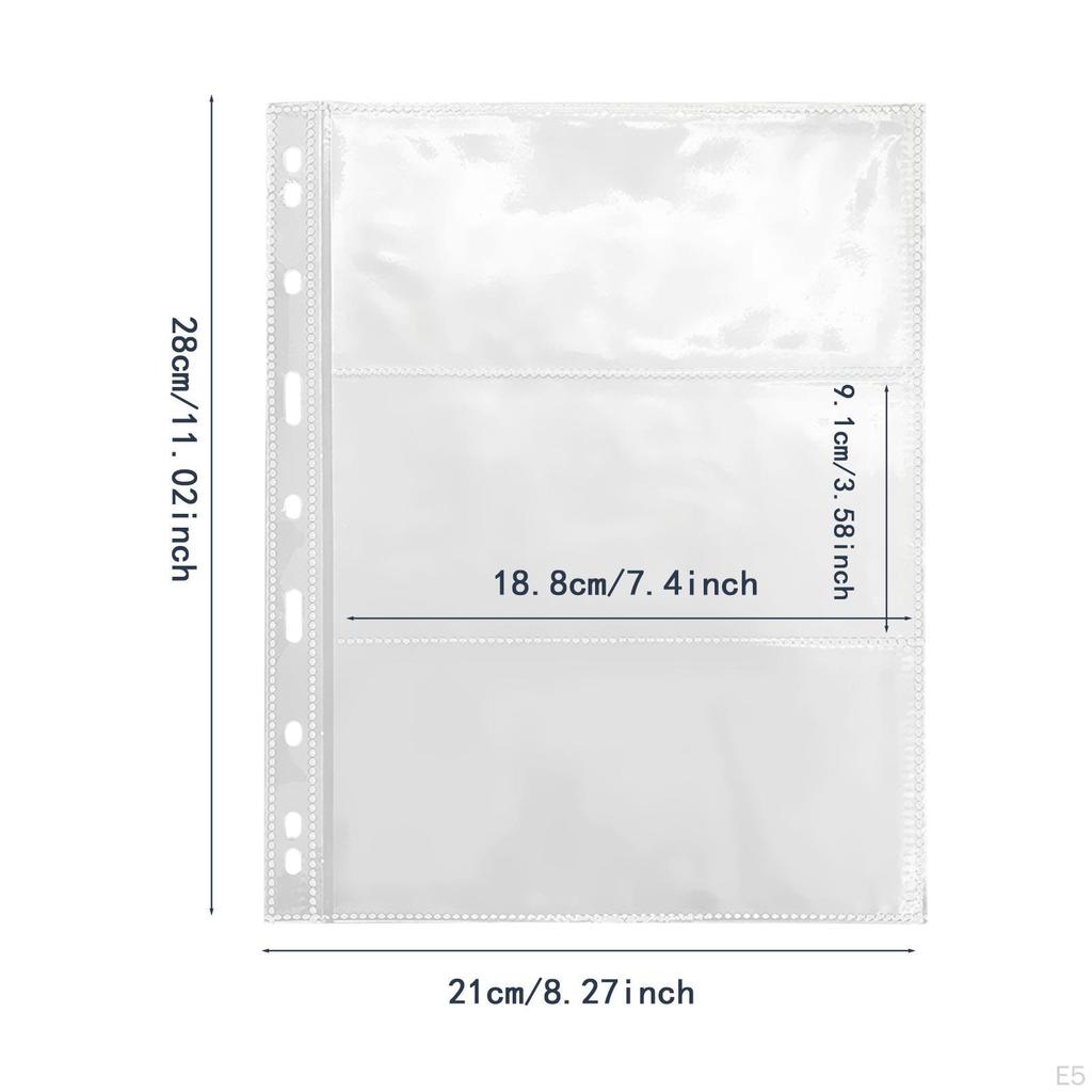 Binder Sheets for Currency Protection with Clear Sleeves