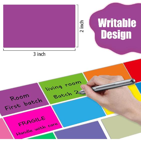 360 Pcs Colored Label Stickers,12 Colors 3" x 2" Color Coding Labels, Home Moving Labels, Name Sticker