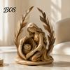 Bohemian Home Decor Woodland Guardian Resin Figurine, Rustic Forest Woman Sculpture with Fox Deer Owl, Mantel Decoration Boho Tabletop Ornament
