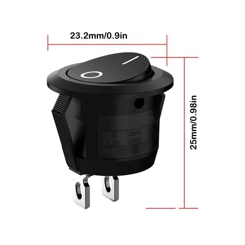 Plastic Rocker Boat Switch Round Self-locking Button Switch Car Auto Boat Switches Car Auto Boat