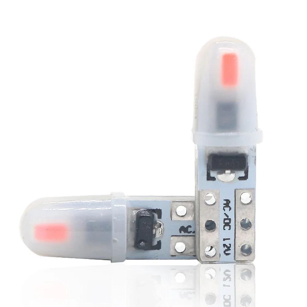5/10 шт. Светодиодная автомобильная лампа T5 W3W W1.2W Индикатор Приборная панель Клиновая лампа Автомобильный сигнальный свет 12 В Поддерживается дропшиппинг