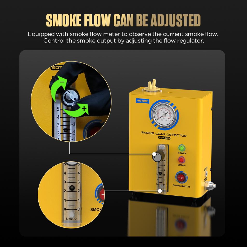 AUTOOL SDT203 Новый автомобильный детектор дыма, анализатор утечки вакуума EVAP, выхлопная труба охлаждения, топливный бак для мотоцикла/грузовика/автомобиля