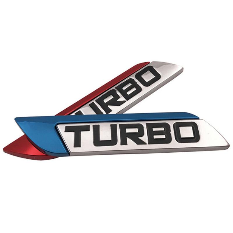 3D металлический турбо-логотип, кузов автомобиля, эмблема, значок, наклейка, универсальный тюнинг автомобиля, водонепроницаемый, самоклеящийся автомобильный декор