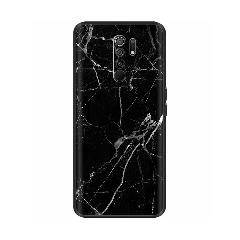 Силиконовый чехол для Xiaomi Redmi 9 Redmi9 Чехол Задняя крышка Coque Funda Оболочка Мягкий Черный ТПУ Милый Мультяшный Чехол-сумка для телефона Бампер Защитный