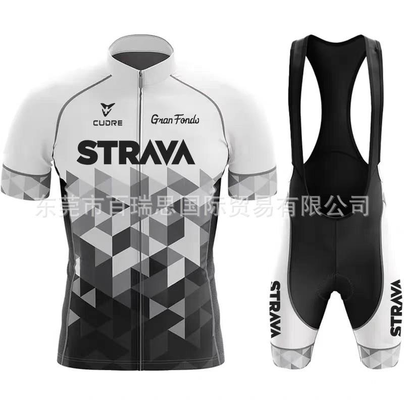 Mens Cycling Jersey Set Short Sleeve Quick Dry Breathable Road Bike Apparel