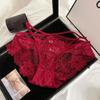 Seamless Transparent Lace Panties Hollow Out Mesh Bow Briefs Low Waist See-through Panties Women