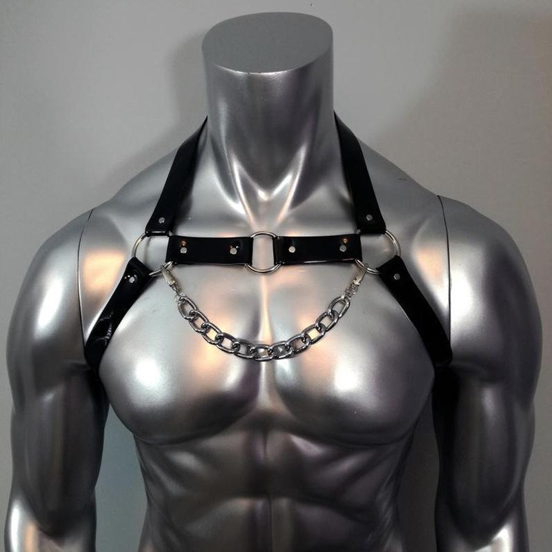 Sex Shoulder Strap Male Bondage Strap Pu Body Chain Sm Bundle Chest Strap Alternative Belt Harness Men