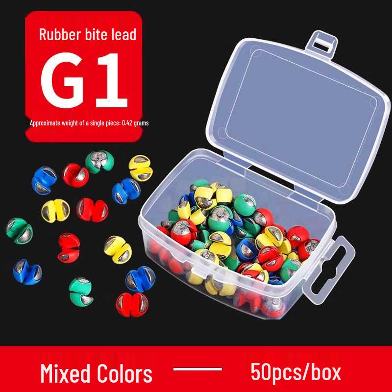 Yizhan Lion Line Устойчивый к укусам резиновый зажим и набор грузил для ловли с плота - Водонепроницаемый инструмент для поиска дна.