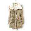 Korean Style Thickened Women's Tooling Cotton-padded Coat Women's Mid-length Lamb Fleece Cotton-padded Coat Winter Coat Plus Size Coat