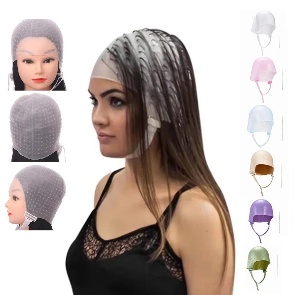 Silicone Hair Coloring Hat Professional Hair Highlighting Cap Hair Extension