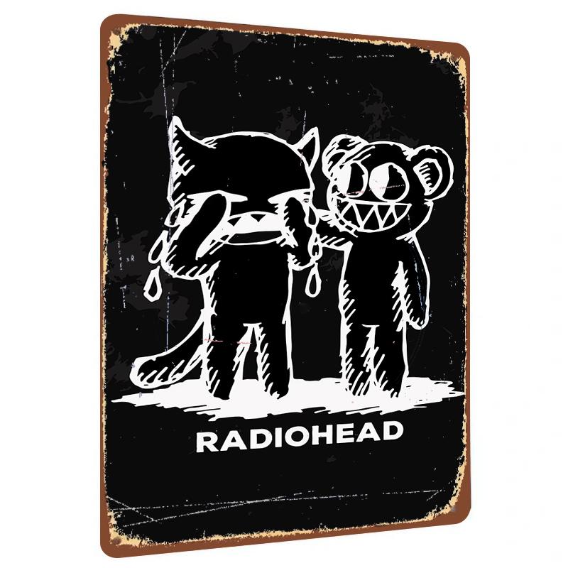 Radiohead Художественный Металлический Настенный Декор Ручной Работы Панк-Рок Музыкальный Постер для Спальни Гостиной