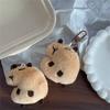 Cartoon Capybara Plush Keychain With Squeaky Sound Bag Pendant Soft Practical Decoration Accesories For Bags And Keys