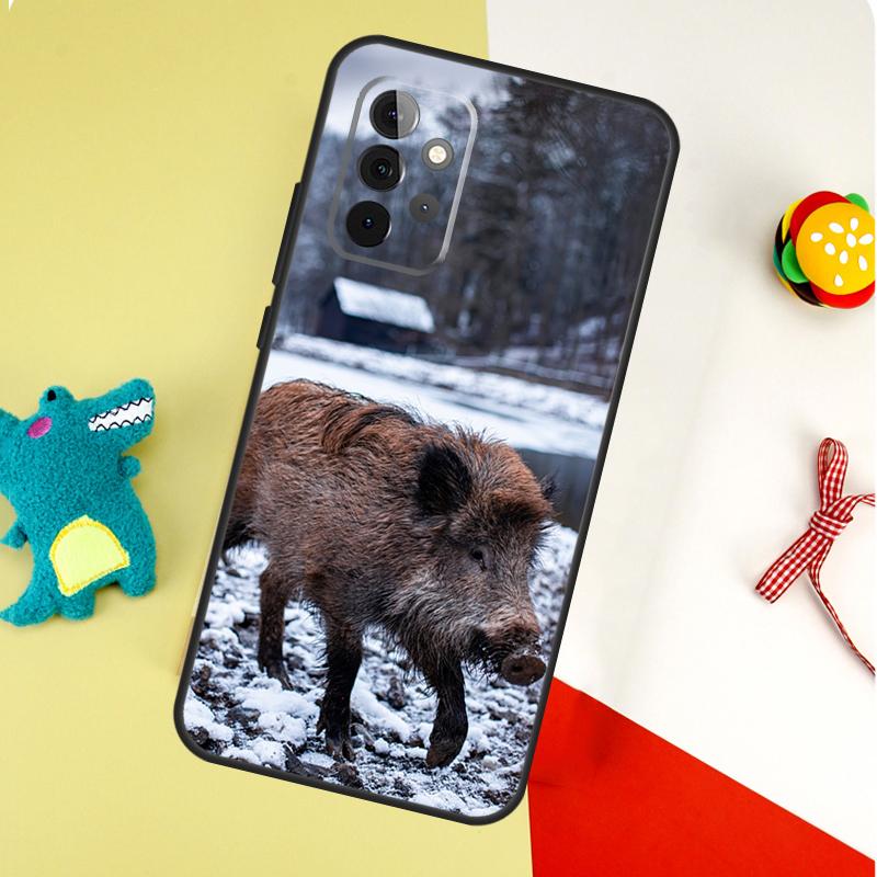Чехол для телефона Samsung Galaxy A55 A35 A15 A54 A34 A14 A53 A33 A13 A05 A06 A16 A22 A32 A52 с изображением кабана