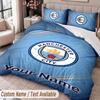 Manchester City Printed Bedding Set Custom Name Text 1 Duvet Cover 2 Pillowcases For Bedroom
